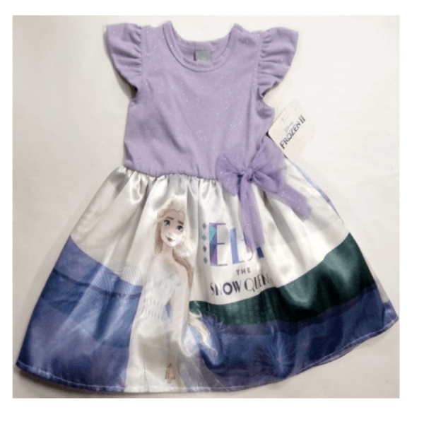 Elsa Sublimated Violet Dress For Girls